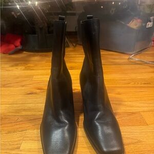 Black Leather Ankle Boots